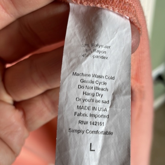 LuLaRoe Joy Light Orange Vest Size L - Picture 5 of 5